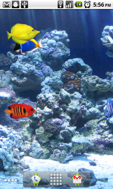 Aquarium Live Wallpaper -- clear screen