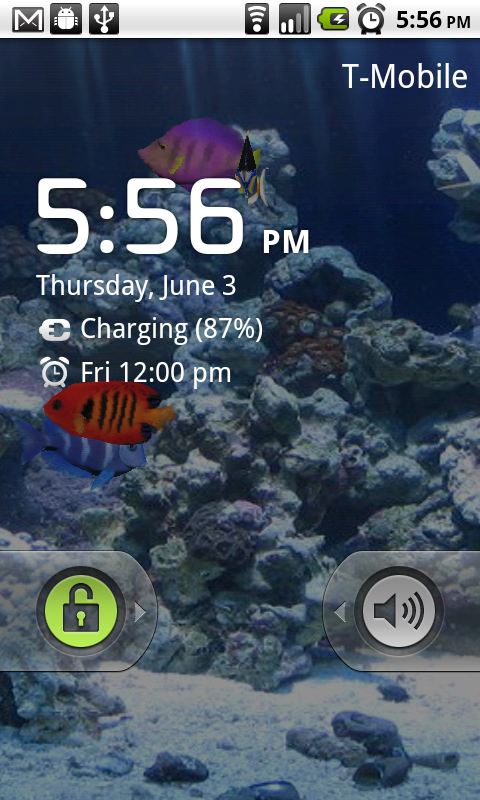 Aquarium Live Wallpaper -- lock screen