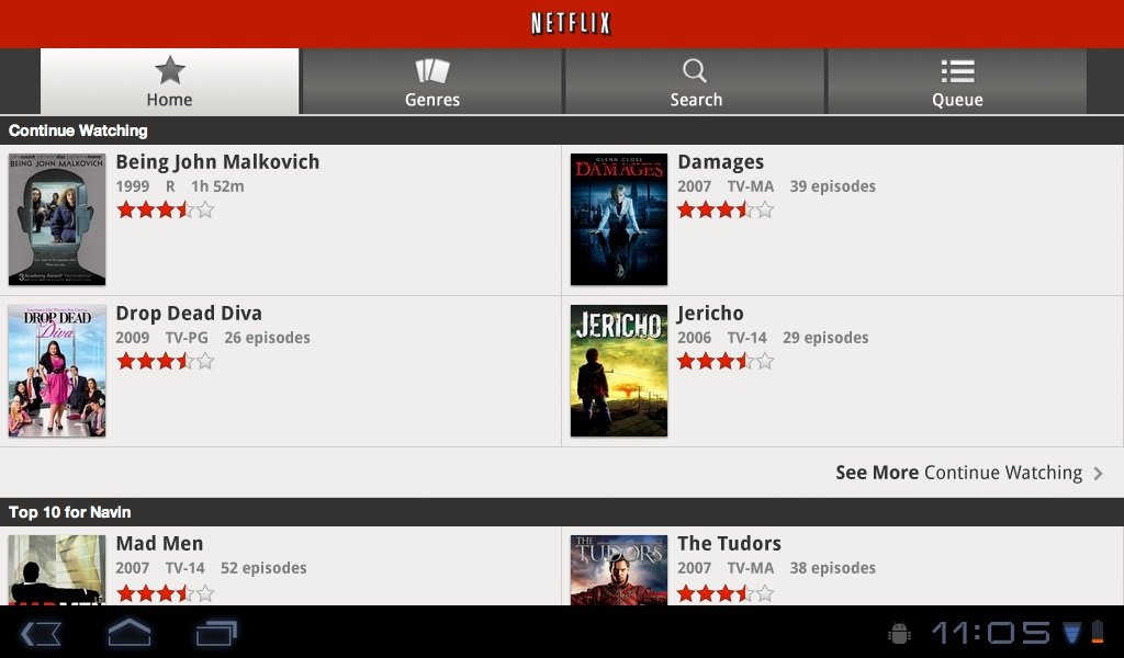 Netflix updated to officially support Honeycomb tablets | Android ...