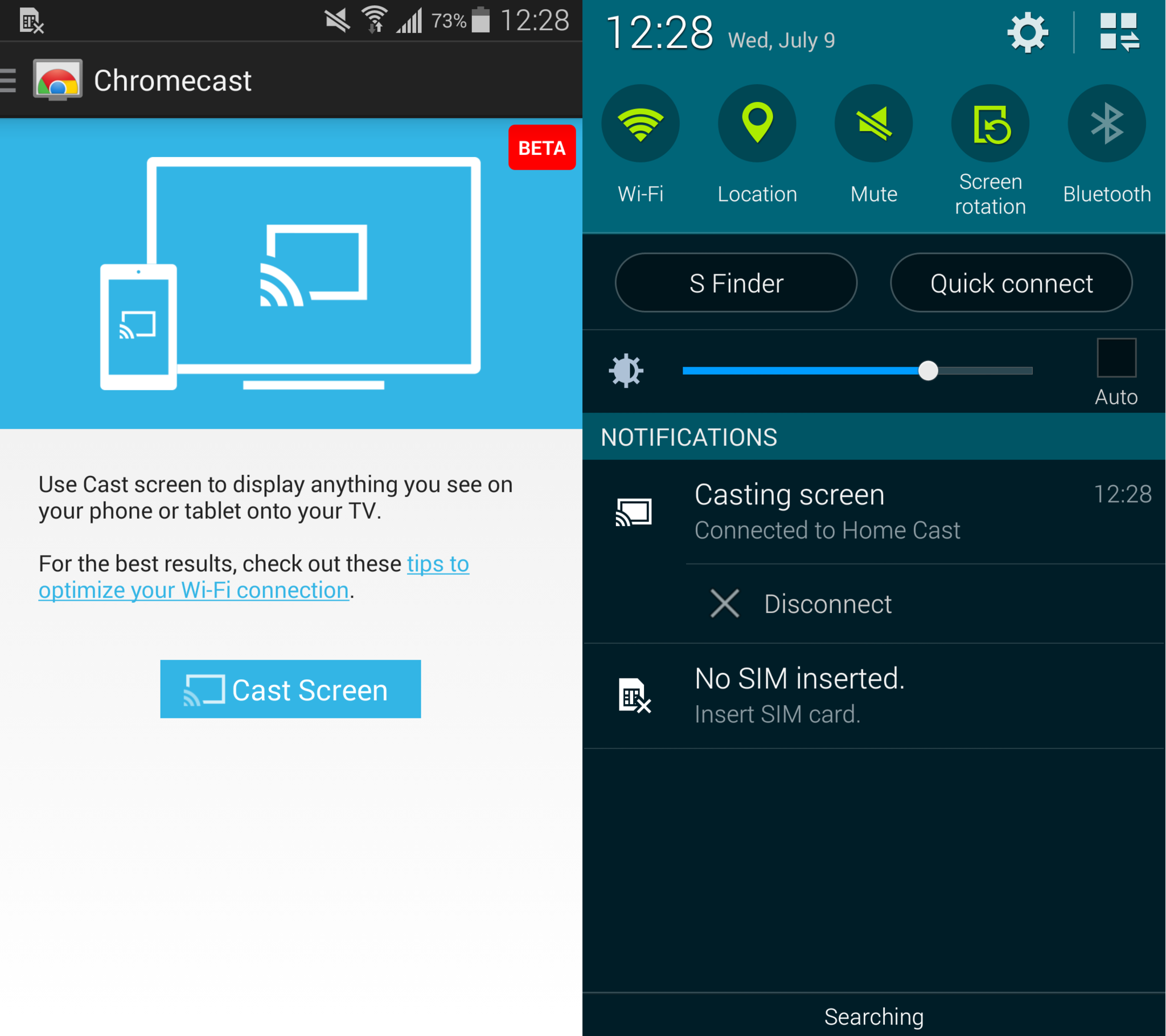 Screen Mirroring with Chromecast