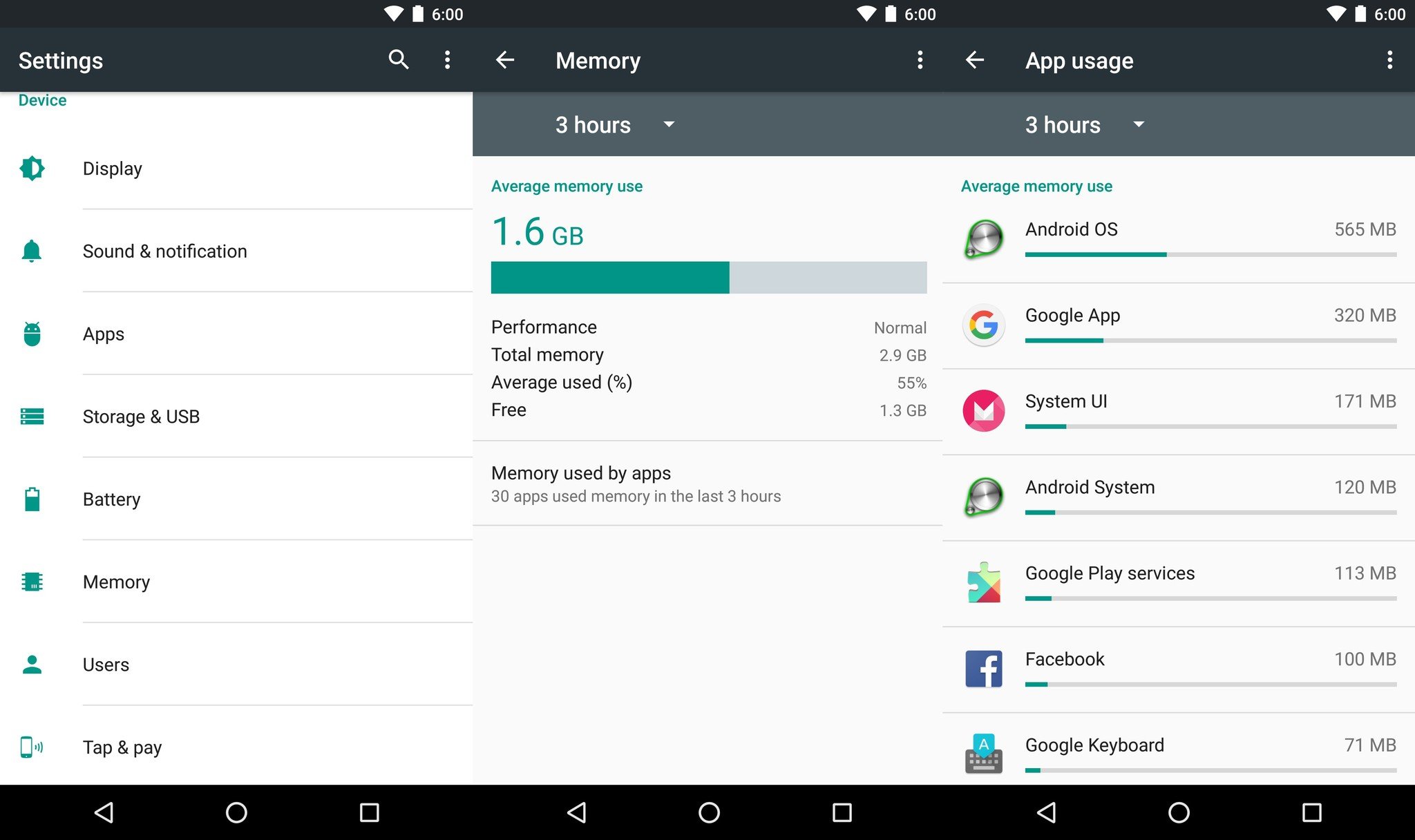 Memory manager Android 6.0