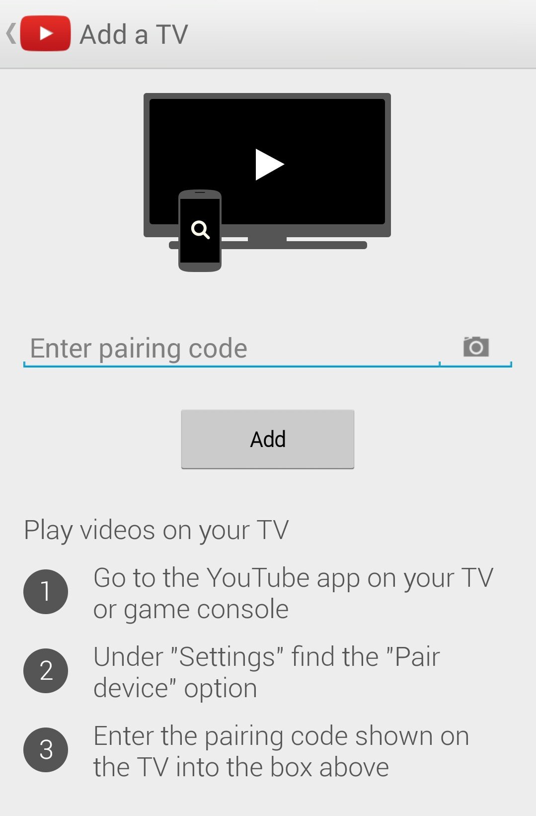 How to pair YouTube on a mobile device to a TV without Chromecast