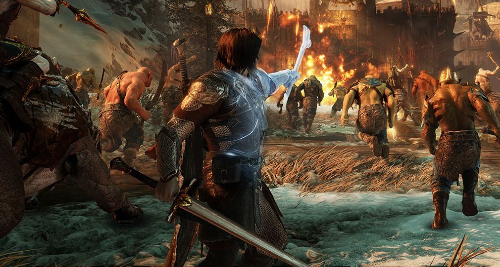 Talion leads his Orc army against an enemy fortress