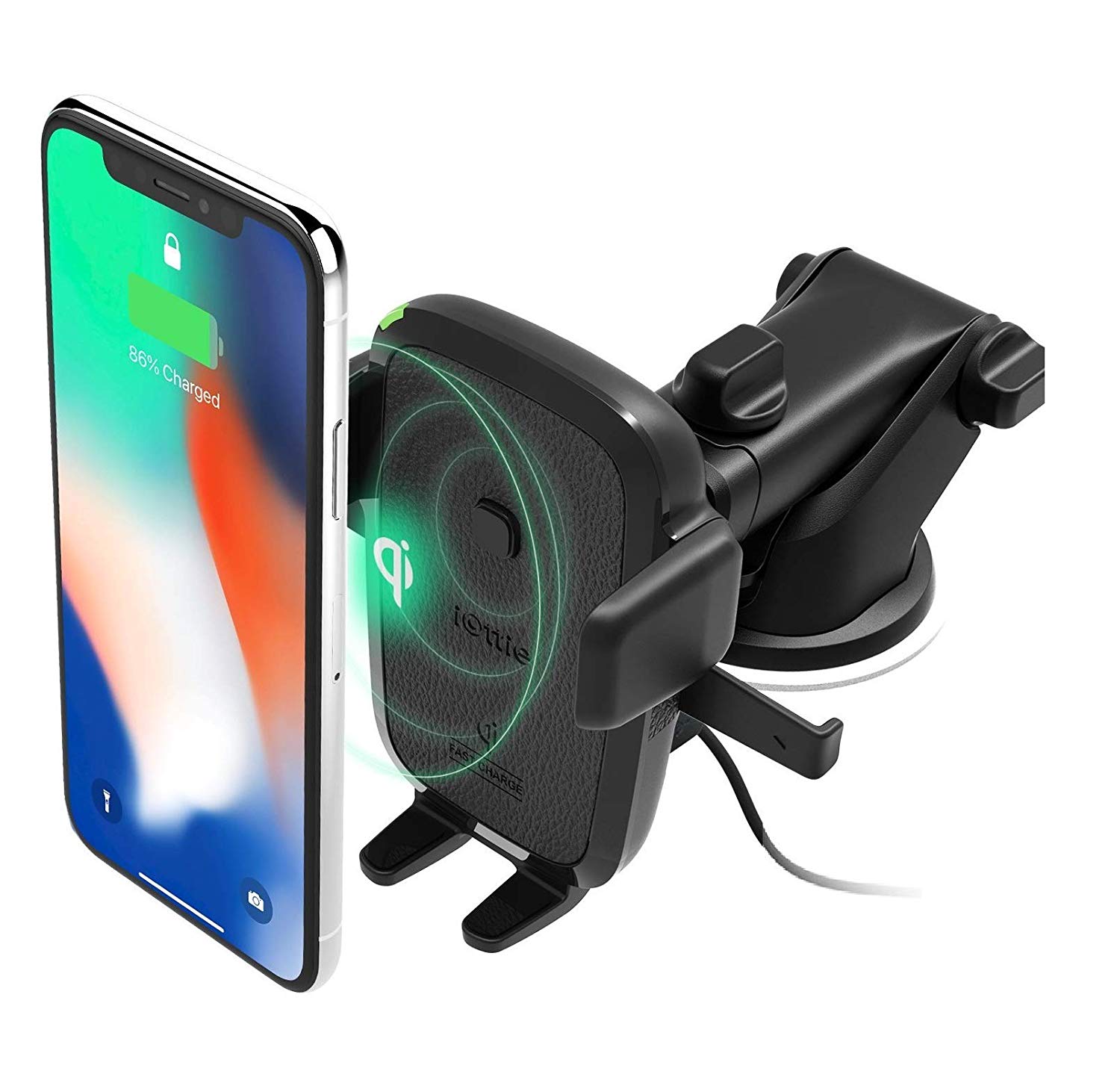 iOttie Easy One Touch Wireless Qi Fast Charge Car Mount Kit
