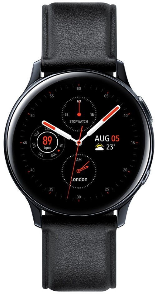 Galaxy Watch Active 2 preto em aço inoxidável