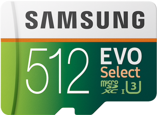 Cartão MicroSD Samsung EVO Select 512GB