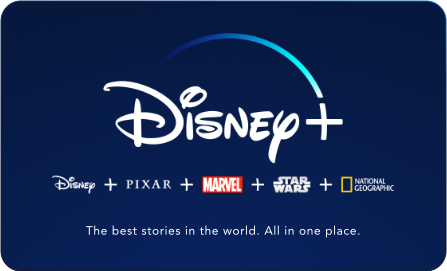 Disney+ subscription card