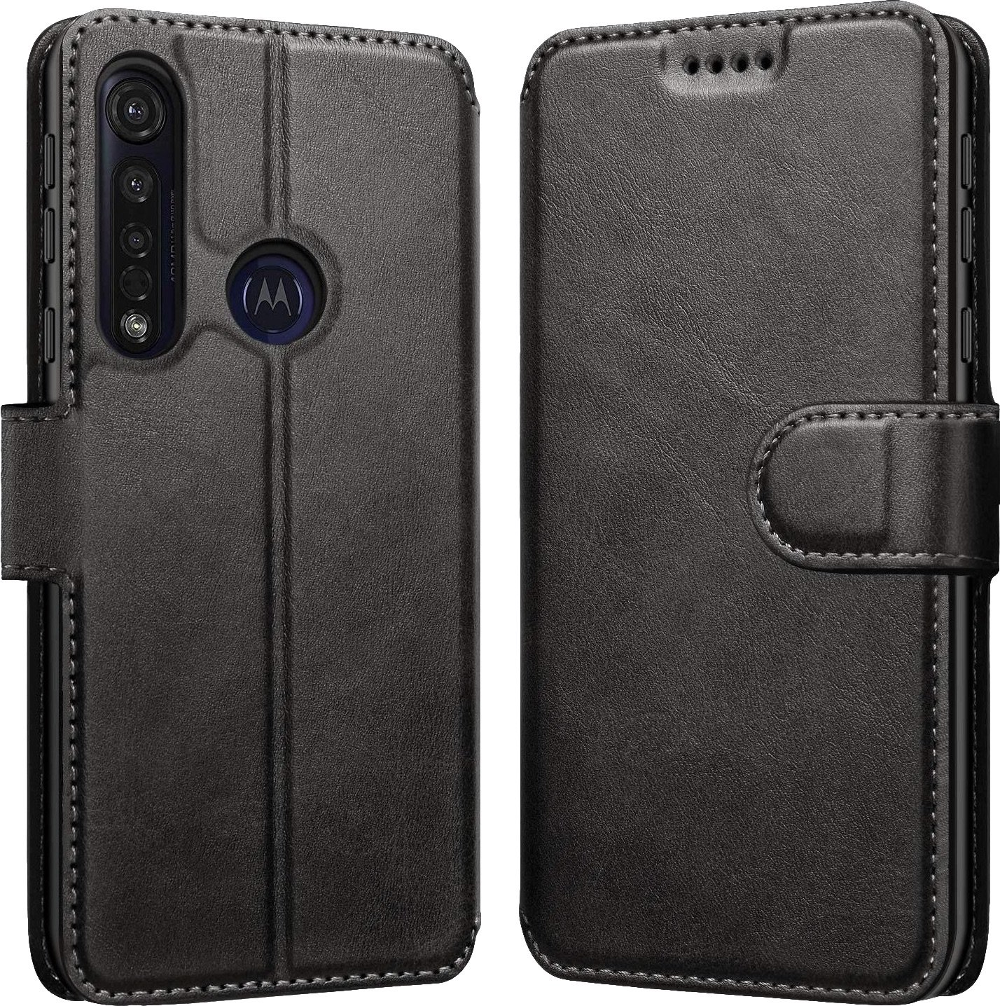 Ykooe Leather Flip Wallet for Moto G8 Plus