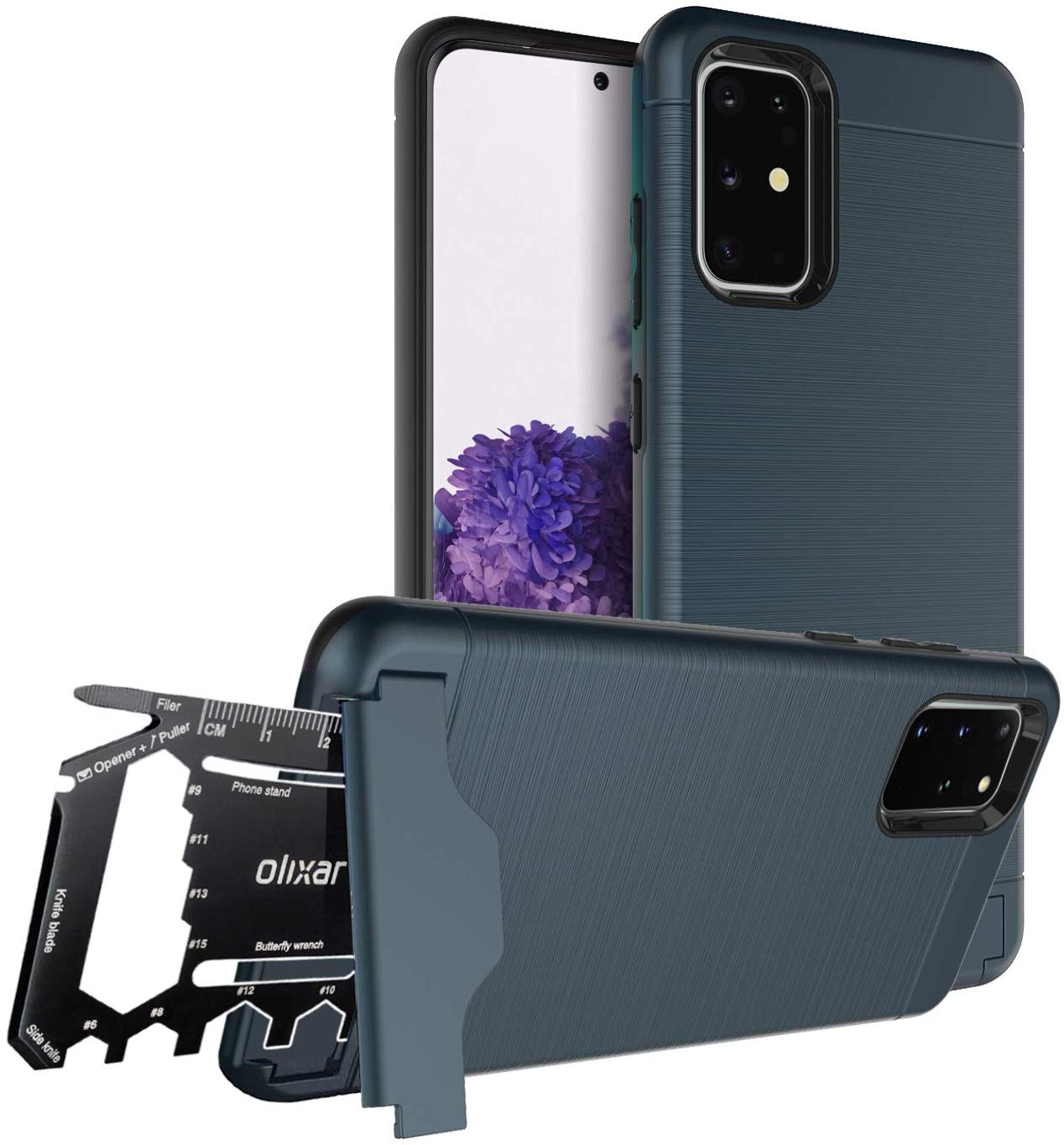 Olixar Tough Case Wallet Galaxy S20 Plus Press