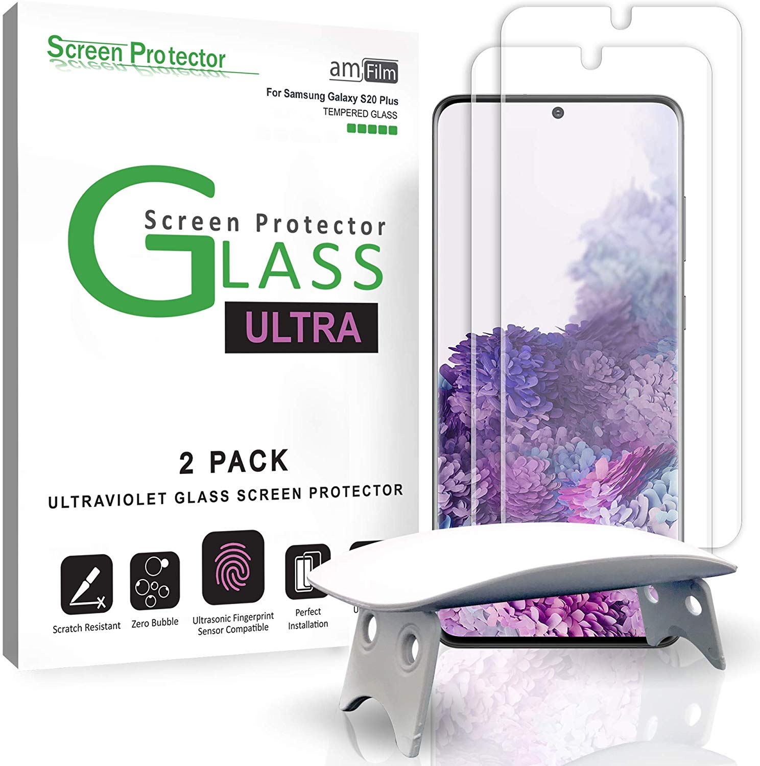 amFilm Ultra Glass Screen Protector Galaxy S20 Plus