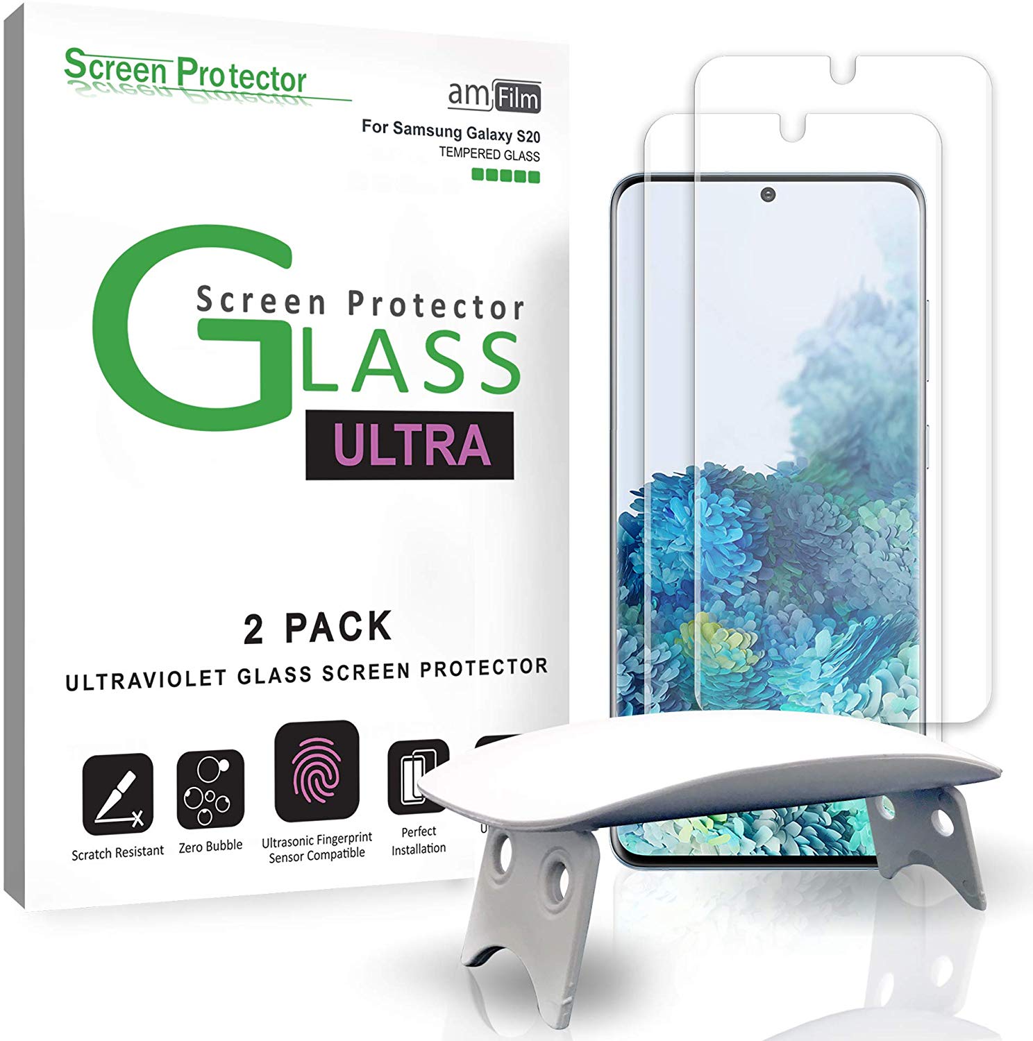 amFilm Ultra Glass Screen Protector Galaxy S20