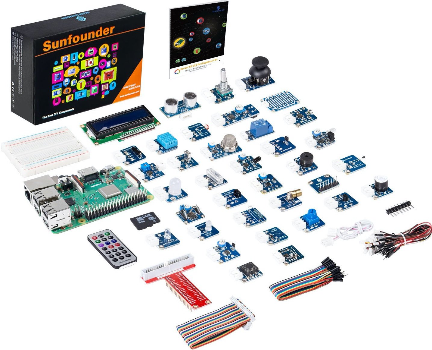 Sunfounder Raspberry Pi 3 Modules Sensor Kit Cropped Render