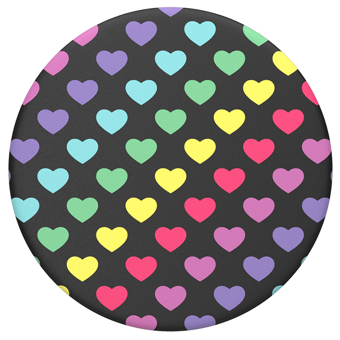 Rainbow Hearts Popgrip