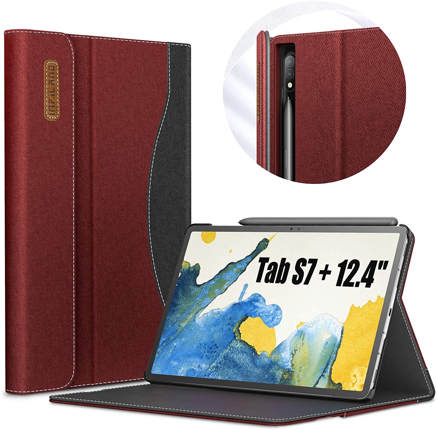 Infiland Galaxy Tab S7plus Folio Cover