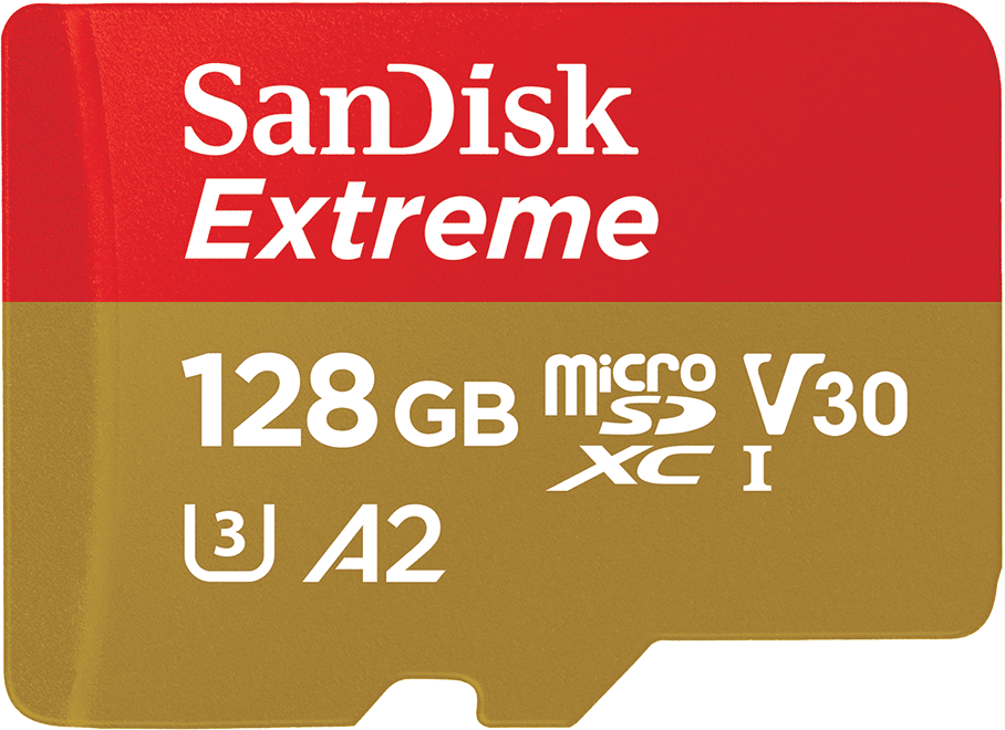 Sandisk Extreme 128GB MicroSD Card Render