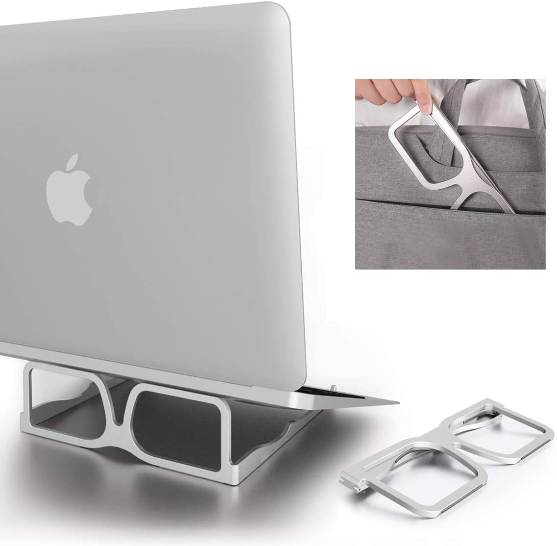 Glasses Laptop Stand Silver