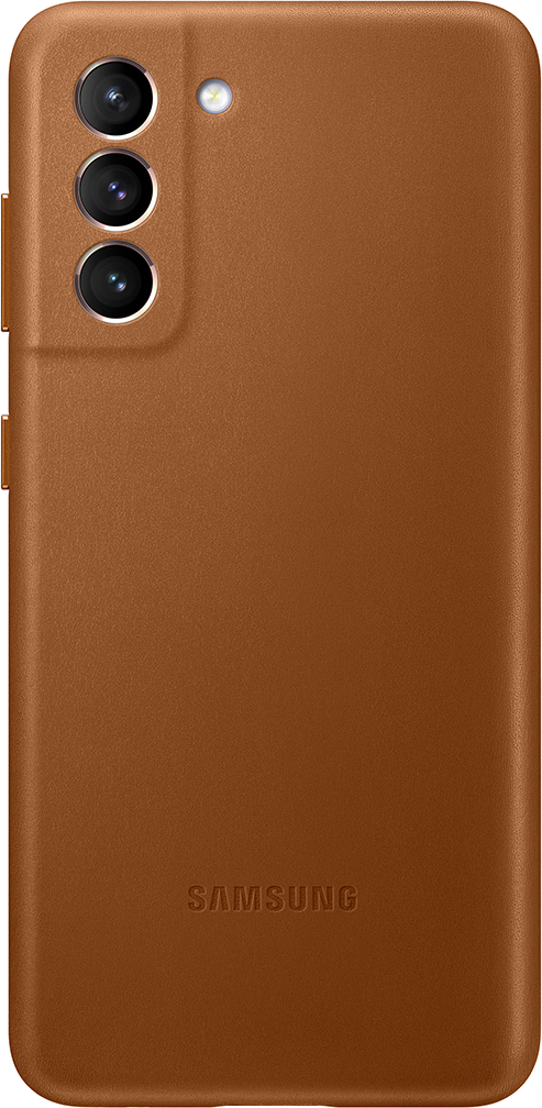 Galaxy S21 Leather Cover Brown