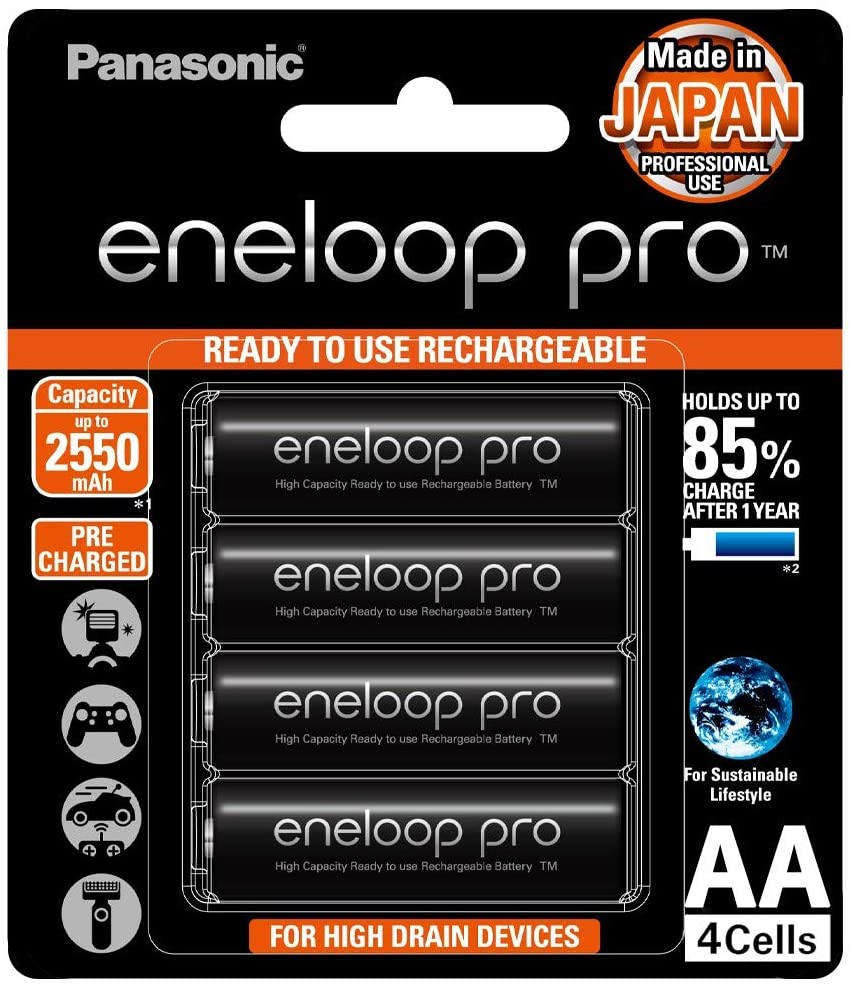 Panasonic Eneloop Pro Aa Rechargeable Batteries