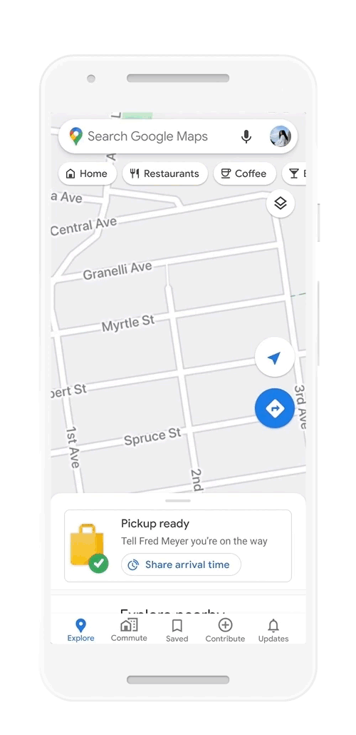 Google Maps Grocery Order Status