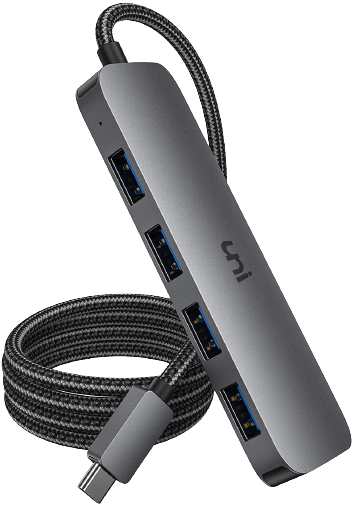 Uni USB-C Hub With 4ft Long Cord