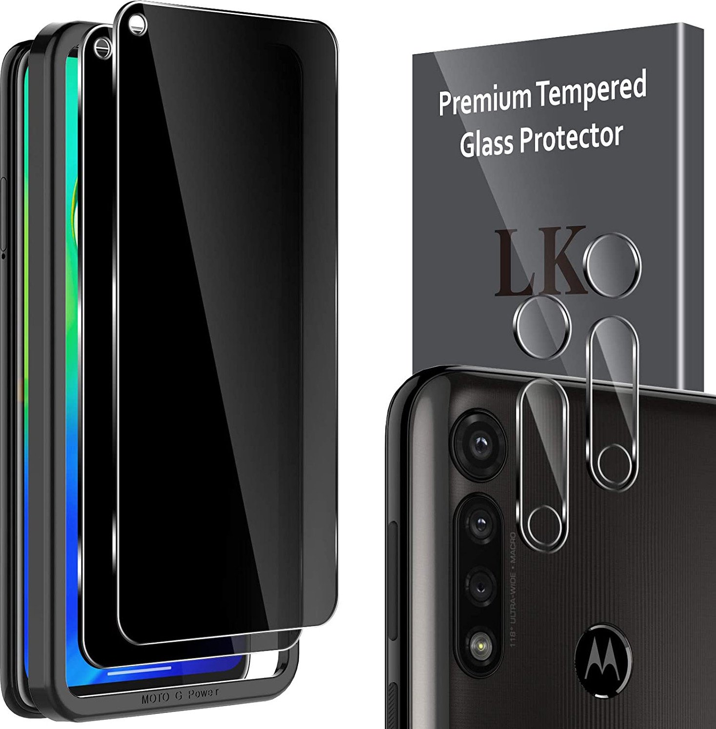 Lk Privacy Tempered Glass Moto G Power Render