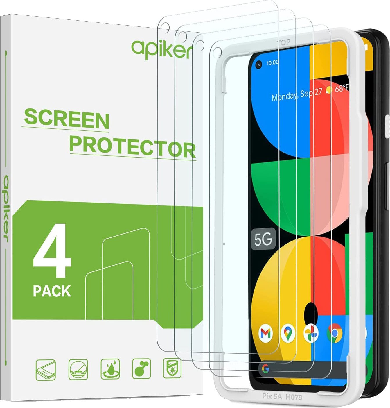 Apiker Pixel 5a Screen Protectors Render