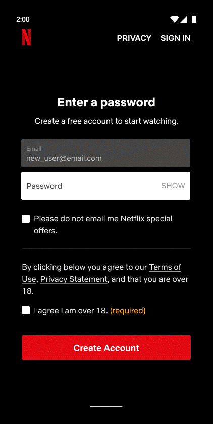 Netflix Free Plan Android
