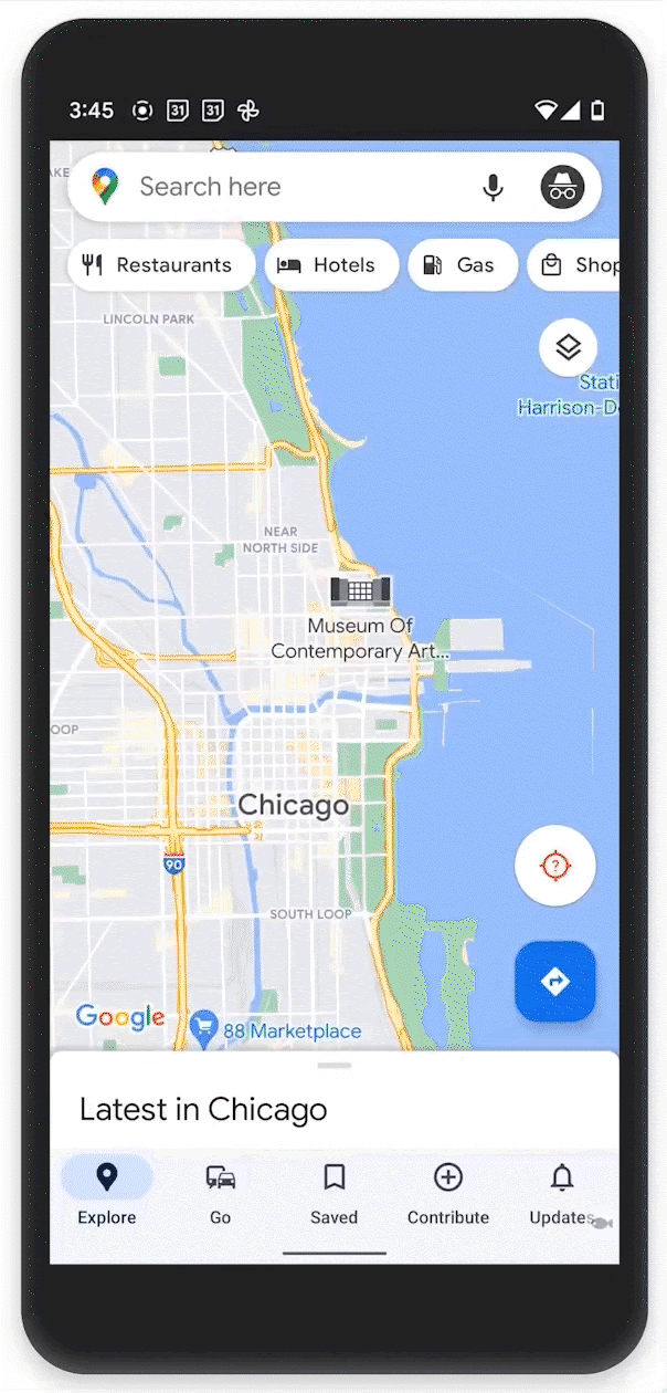 Google Maps Area Busyness