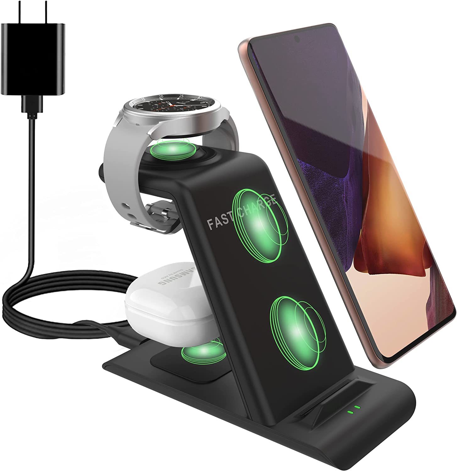 Elobeth Store 3 In 1 Wireless Charging Station Reco