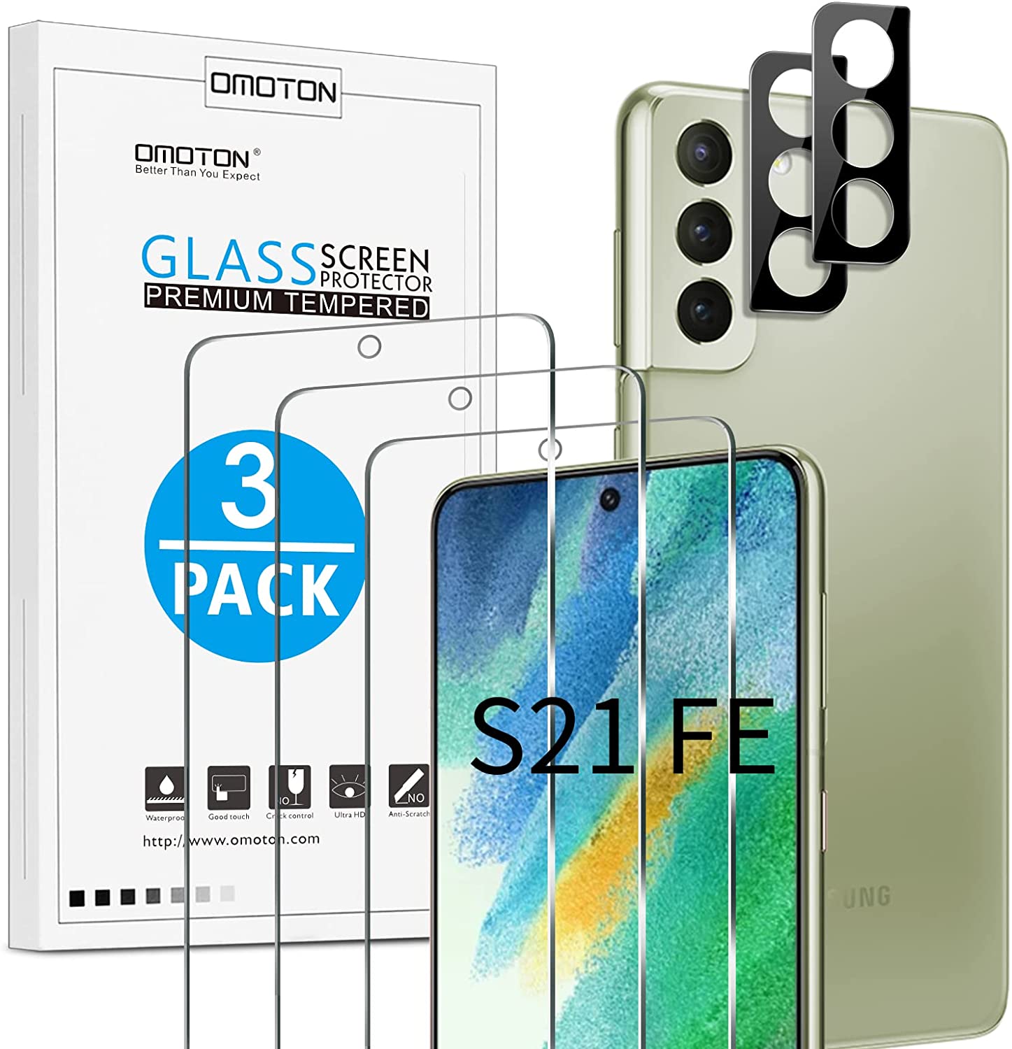 Omoton Tempered Glass Galaxy S21 Fe Screen Protector