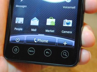 Sprint HTC Evo 4G capacitive buttons