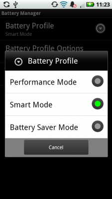 Motorola Droid X Battery Manager