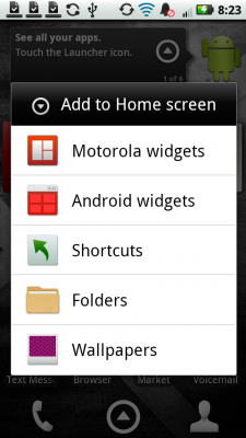 Motorola widgets