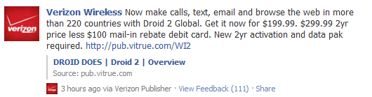 Droid 2 Global on Facebook