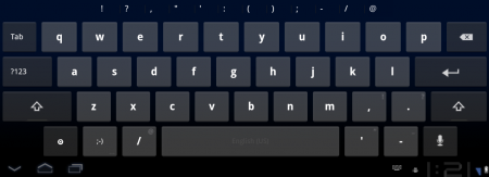 Android 3.0 keyboard