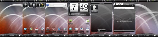 HTC ThunderBolt screens