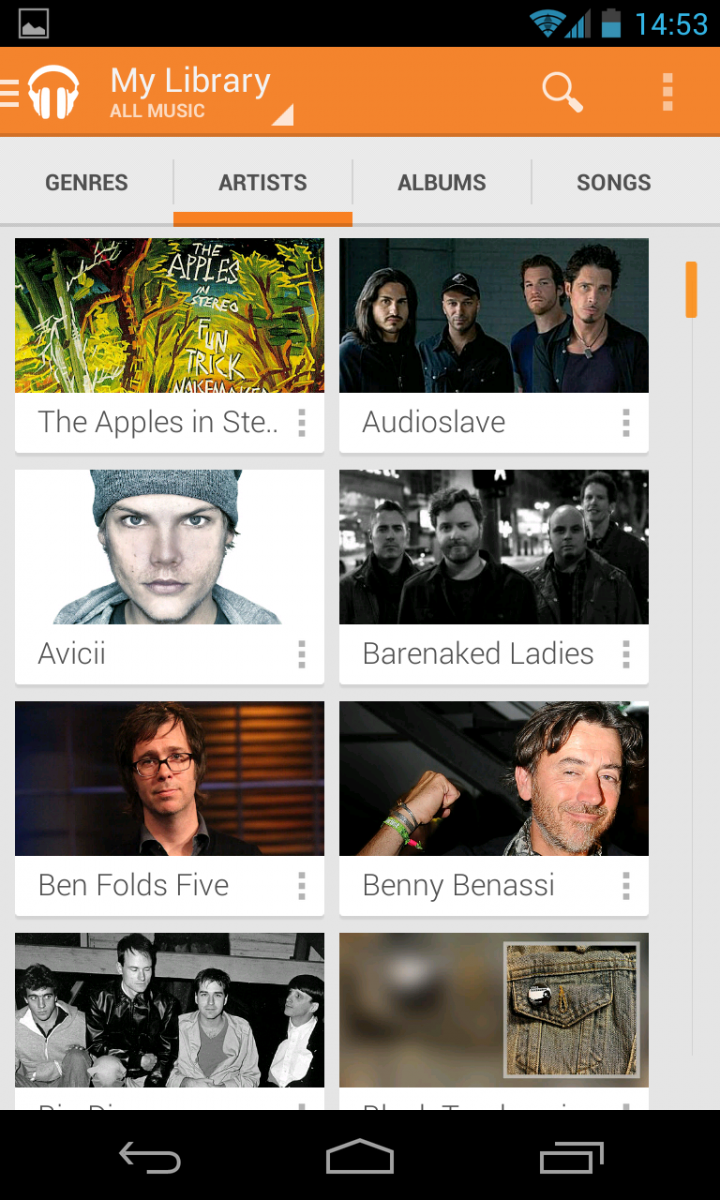 Android Google Play Music App