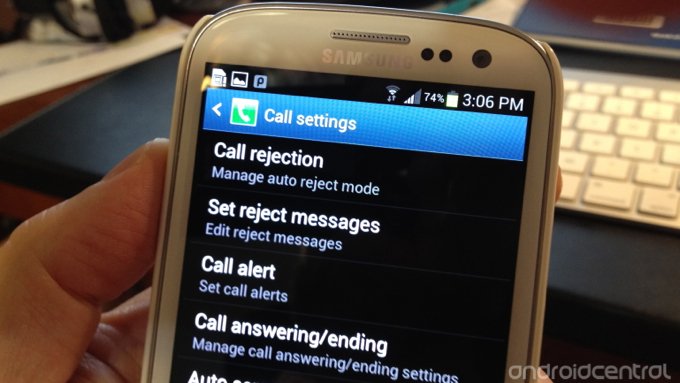 How to adjust Call settings on Galaxy S3