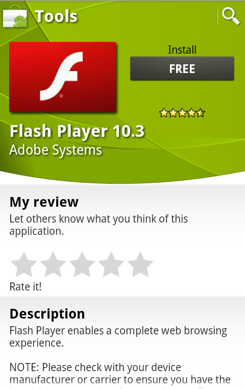adobe flash player version 10.3.0