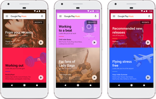 Google Play Music update
