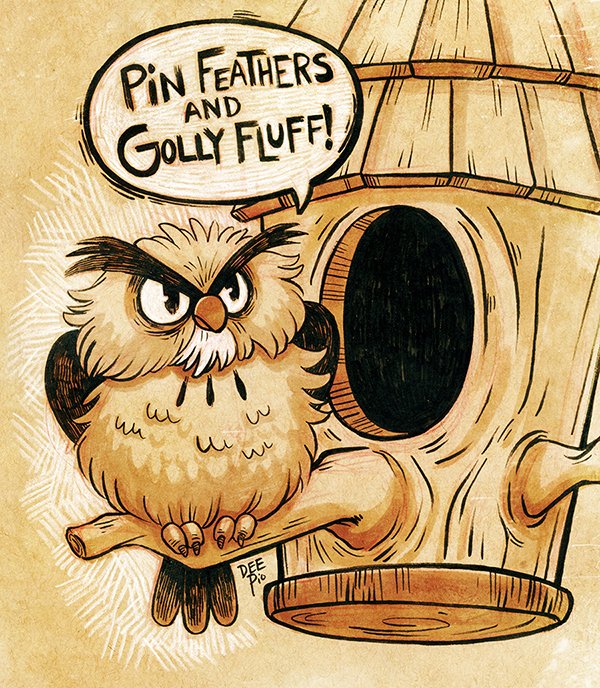 Pin Feather and GOLLY FLUFF