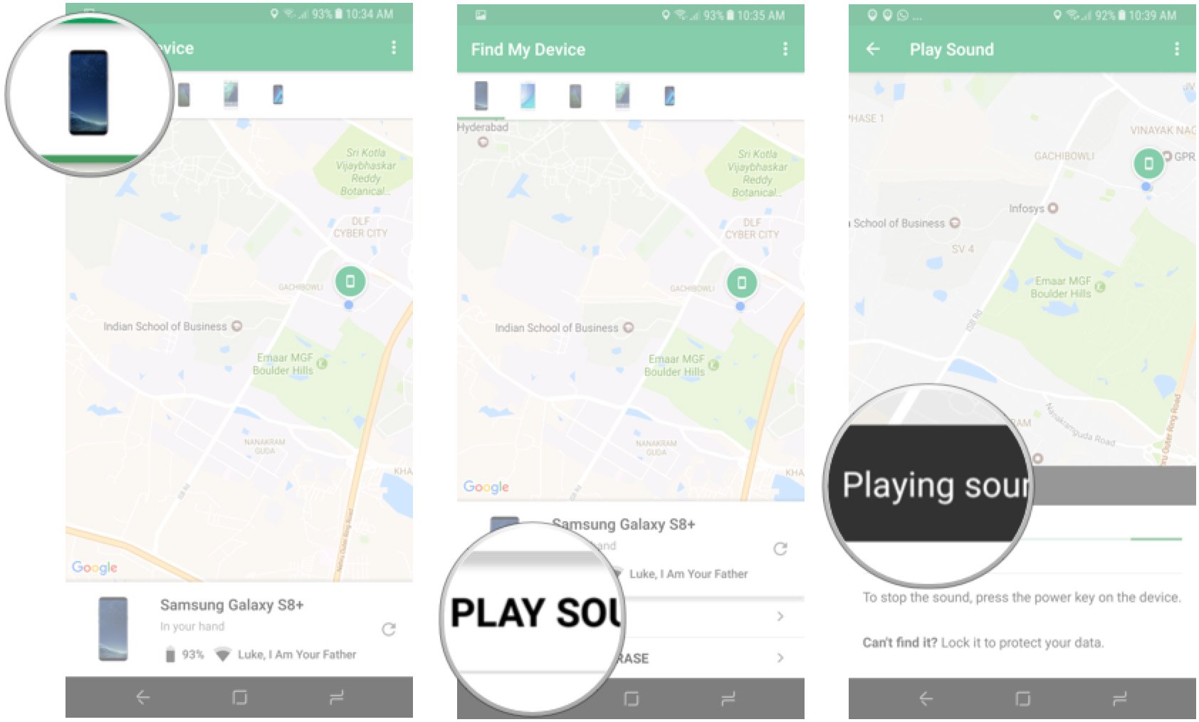 Find My Device play sound