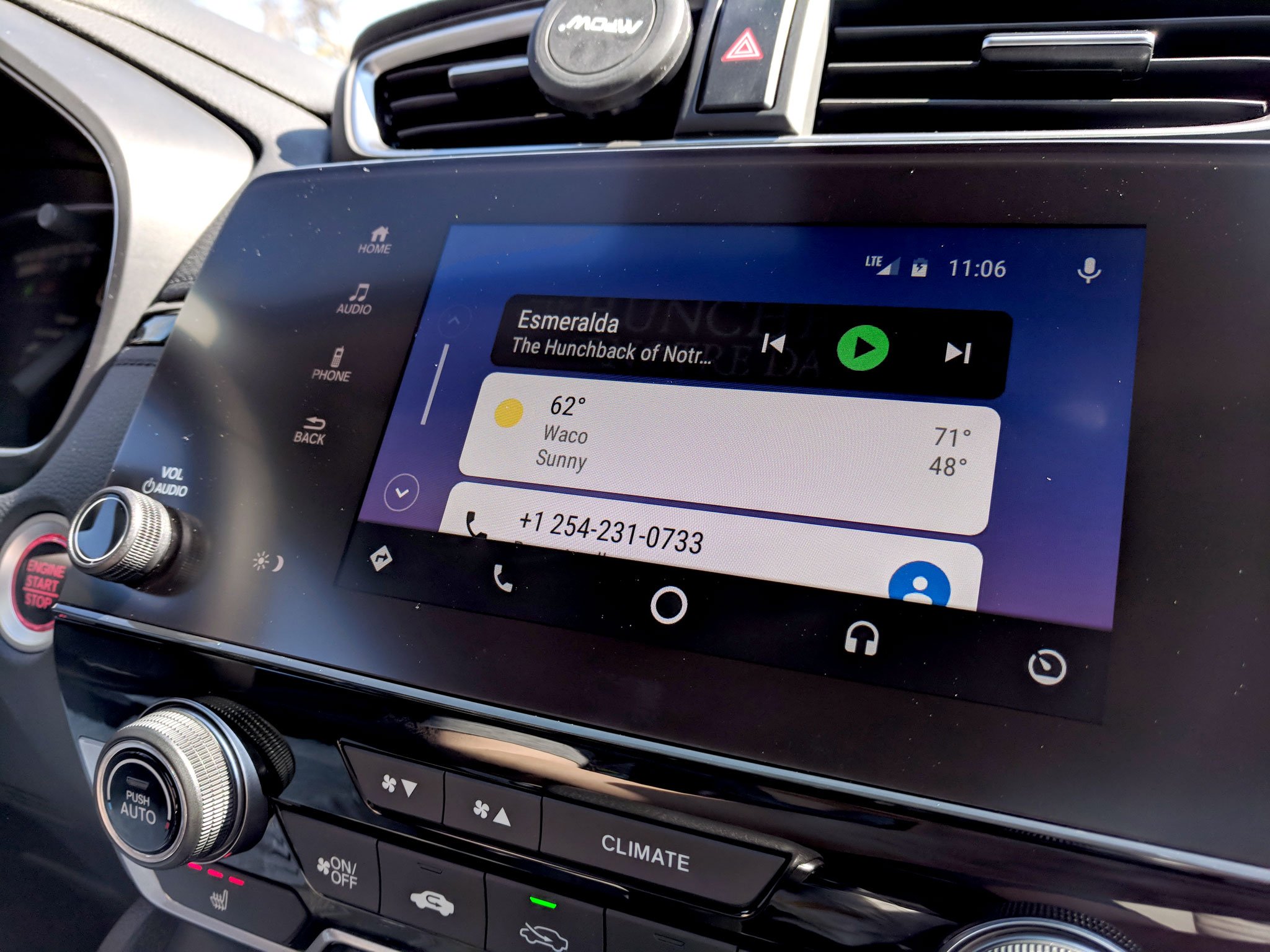 crv android auto home screen