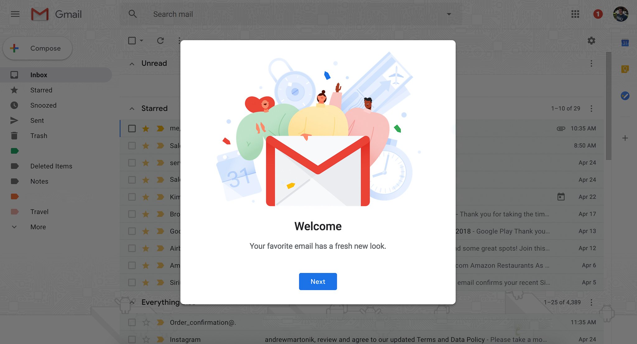 enabling new Gmail
