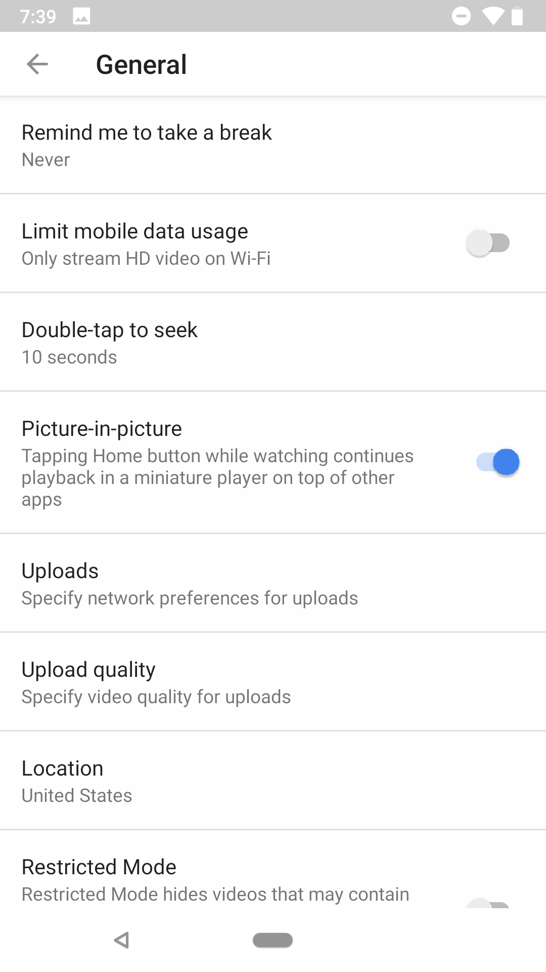 Limit mobile data usage