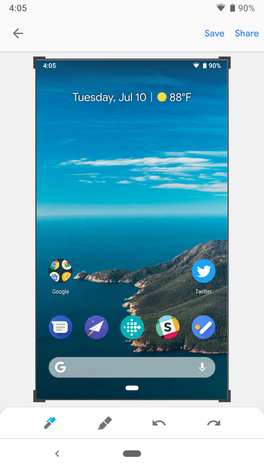 screenshot android app