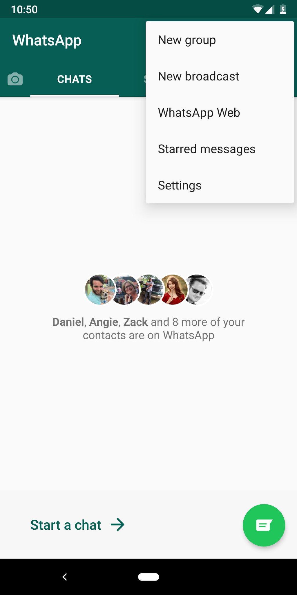 WhatsApp broadcast feature