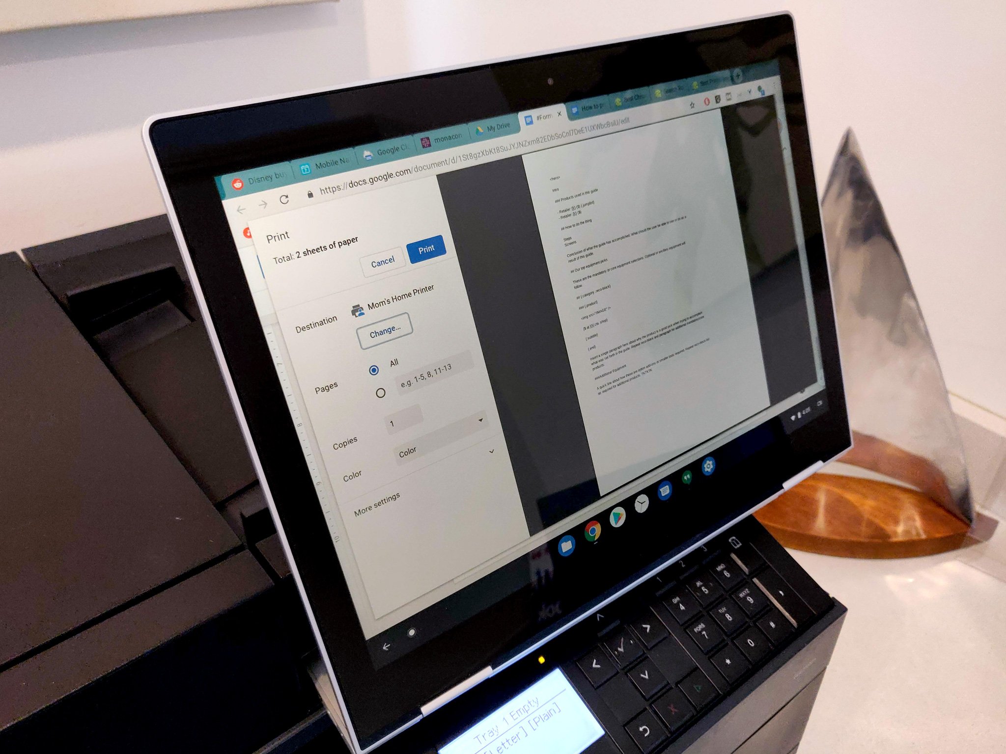 How to print from a Chromebook