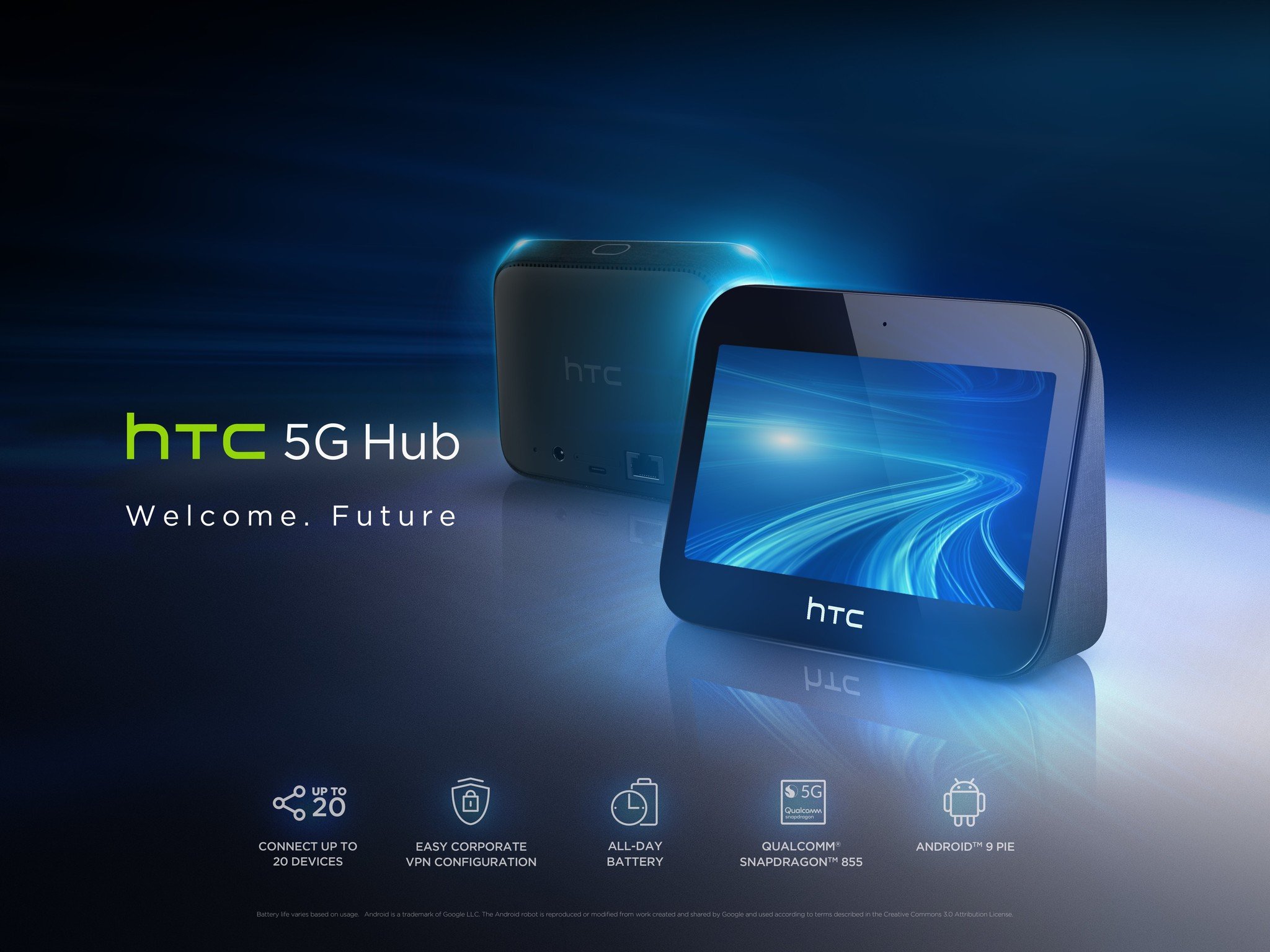 The HTC 5G Hub is a portable 5G router with Android Pie ...