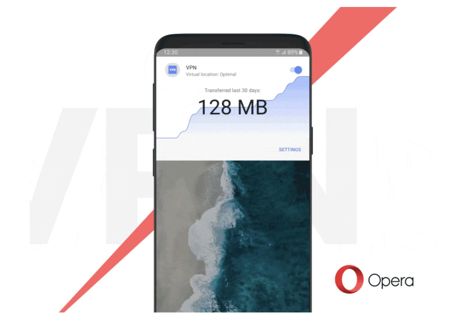 The new version of Opera for Android integrates a free unlimited VPN